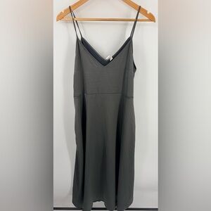 Anthropologie Daily Practice satin gray spaghetti strap midi slip dress women S